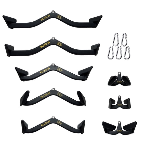 LAT Pull Down Bar for Cable Machine, LAT Pulldown Attachments T Bar V Bar Cable Attachment, Back Tricep Bar Strength Training Handle