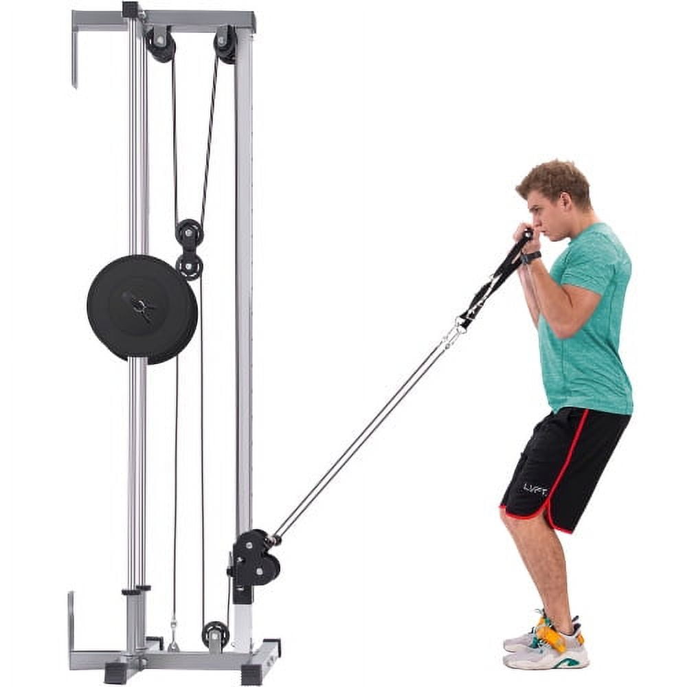 LAT Pull Down and Low Row Cable Machine Heavy Duty LAT Machine with High and Low Pulley Stations Row Machine Upper Body Machine Walmart