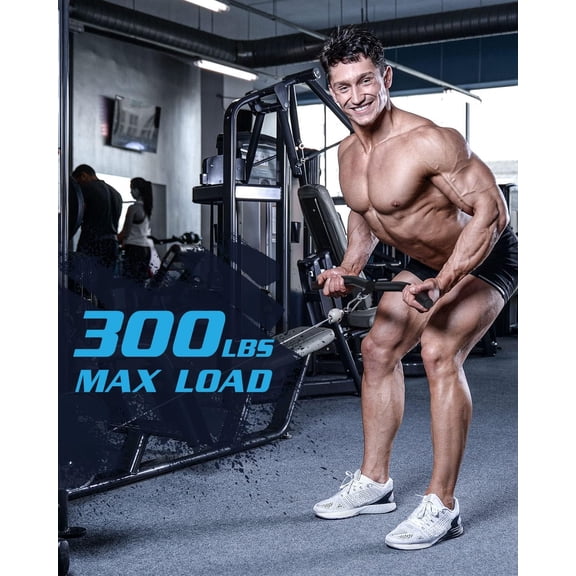 LAT Pulldown Attachments, Black Steel LAT Bar Cable Attachments Handles, Home Gym Cable Machine Accessories, Tricep Rope, Rowing LAT Pull Down Bar, Straight Bar, Double D Handles, Exercise Handles