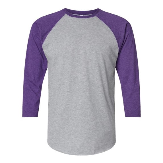 LAT Vintage Baseball T-Shirt (6930) Vintage Heather/Vintage Purple, 3XL