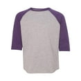 thumbnail image 1 of LAT Vintage Fine Jersey 3/4-Sleeve Baseball T-Shirt (6130) Vintage Heather/Vintage Purple, M, 1 of 4