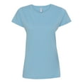 thumbnail image 1 of LAT Women 100% Cotton Jersey Crew Neck Short Sleeve Tee (3516) Light Blue, 3X, 1 of 5