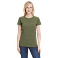 thumbnail image 1 of LAT Women 100% Cotton Jersey Crew Neck Short Sleeve Tee (3516) Vintage Military Green, S, 1 of 2