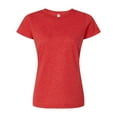 thumbnail image 1 of LAT Women 100% Cotton Jersey Crew Neck Short Sleeve Tee (3516) Vintage Red, L, 1 of 5