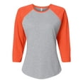 thumbnail image 1 of LAT Women Baseball Fine Jersey Three-Quarter Sleeve Tee Size up to 2XL, 1 of 3