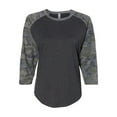 thumbnail image 1 of LAT Women Baseball Fine Jersey Three-Quarter Sleeve Tee Size up to 2XL, 1 of 9