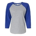 thumbnail image 1 of LAT Women Baseball Fine Jersey Three-Quarter Sleeve Tee Size up to 2XL, 1 of 2