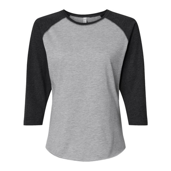 LAT Women�'s Baseball Fine Jersey Three-Quarter Sleeve Tee