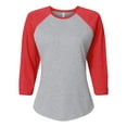 thumbnail image 1 of LAT Women Baseball Fine Jersey Three-Quarter Sleeve Tee, 1 of 5