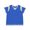 thumbnail image 1 of LAT Women's Curvy Gameday Lace Up T-Shirt - ROYAL/ TTNM/ WHT - 18-20, 1 of 2