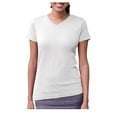thumbnail image 1 of LAT Women's Designer Longer Length Ribbed V-Neck Jersey T-Shirt, Style 3507, 1 of 1