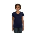 thumbnail image 1 of LAT Women's Designer Longer Length Ribbed V-Neck Jersey T-Shirt, Style 3507, 1 of 1