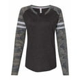 thumbnail image 1 of LAT Women's Fine Jersey Mash Up Long Sleeve T-Shirt 3534 - Vintage Smoke/ Vintage Camo Size S, 1 of 3