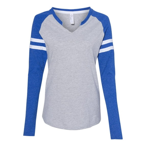 LAT - Women's Fine Jersey Mash Up Long Sleeve T-Shirt - 3534