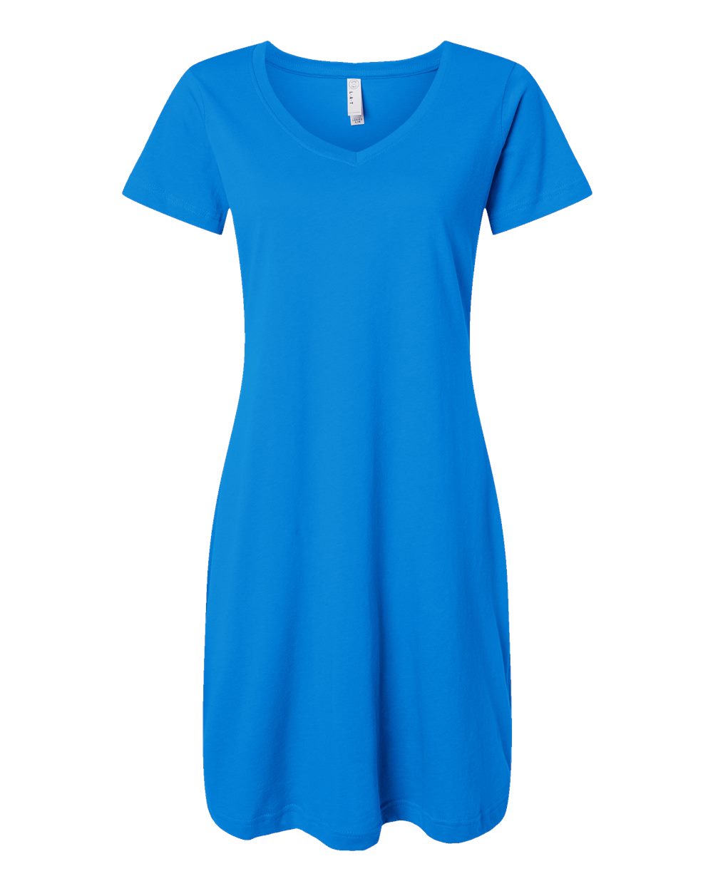 LAT - Women's Fine Jersey V-Neck Coverup - 3522 - Cobalt - Size: L/XL - image 1 of 5