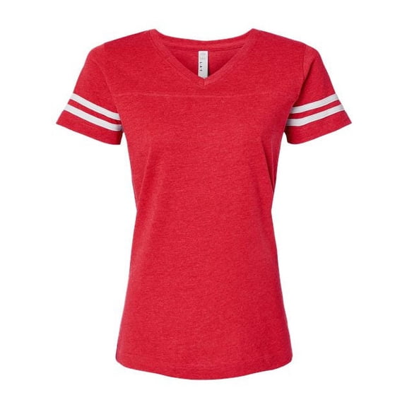 LAT Women's Football V-Neck Fine Jersey Tee Size up to 2XL