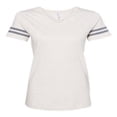 thumbnail image 1 of LAT Women's Football V-Neck Fine Jersey Tee Size up to 2XL, 1 of 3