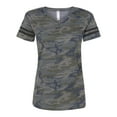 thumbnail image 1 of LAT Women's Football V-Neck Fine Jersey Tee Size up to 2XL, 1 of 3