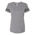 thumbnail image 1 of LAT Women's Football V-Neck Fine Jersey Tee, 1 of 3