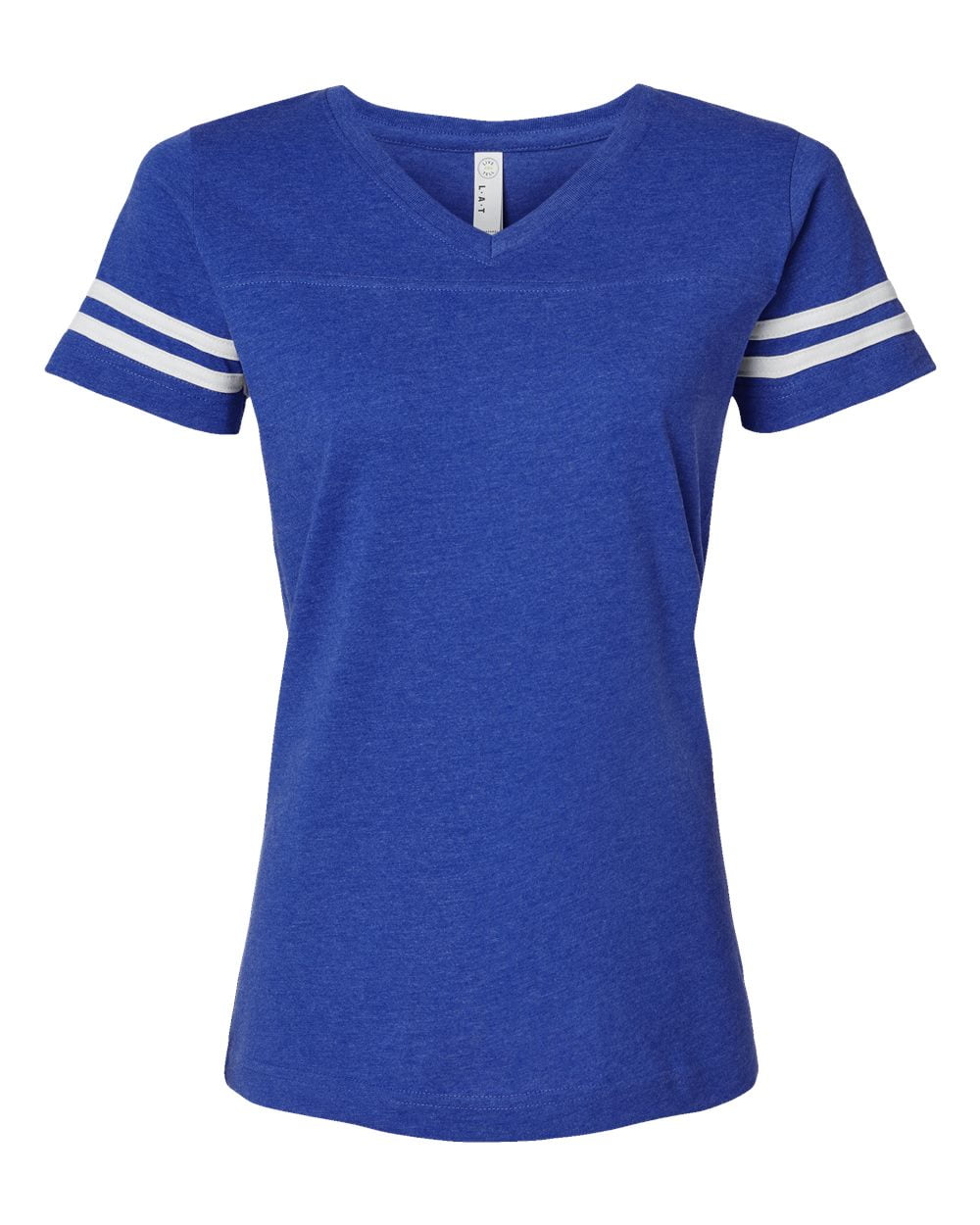 LAT Women's Sports Apparel - Football V-Neck Fine Jersey Tee Shirt ...
