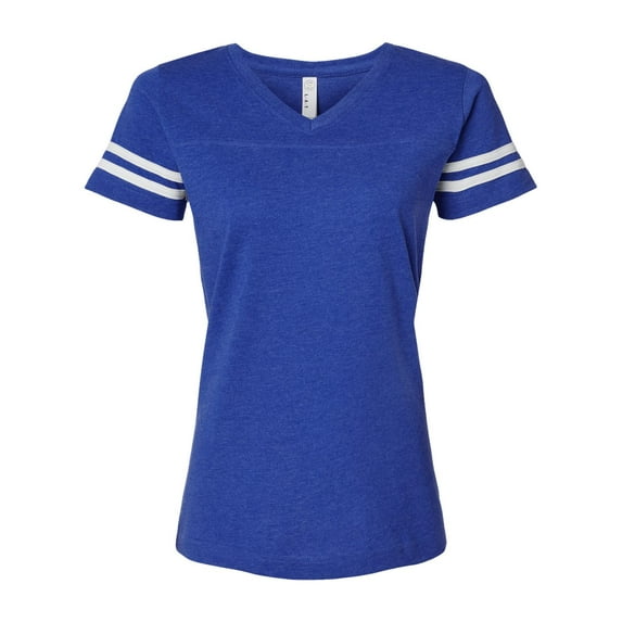 LAT Women's Football V-Neck Fine Jersey Tee