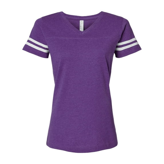 LAT Women's Football V-Neck Fine Jersey Tee