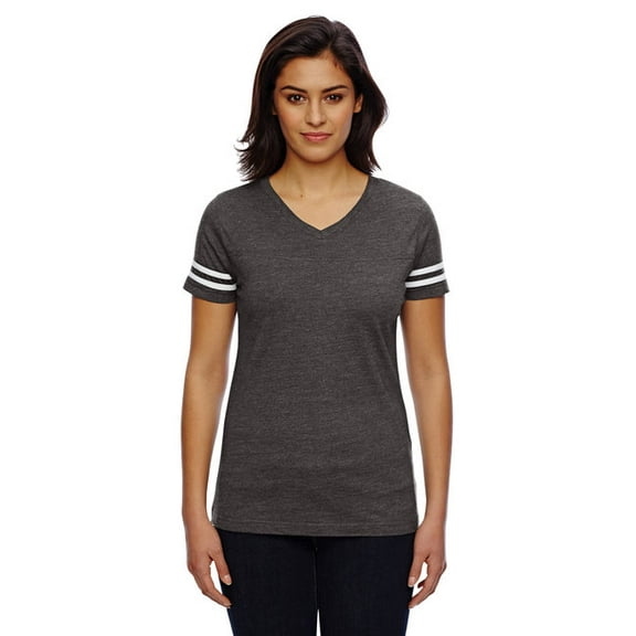 LAT Women�'s Football V-Neck Fine Jersey Tee