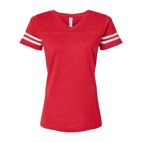 LAT Women�'s Football V-Neck Fine Jersey Tee