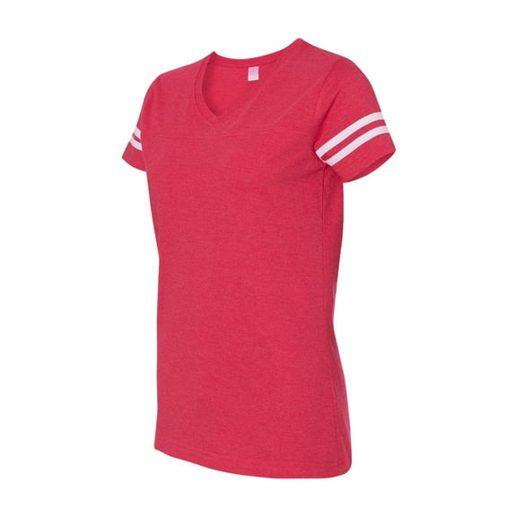 LAT Women�'s Football V-Neck Fine Jersey Tee