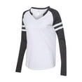 thumbnail image 1 of LAT Women's Gameday Mash Up Long-Sleeve T-Shirt - B WH/ V SM/ B WH - S, 1 of 3