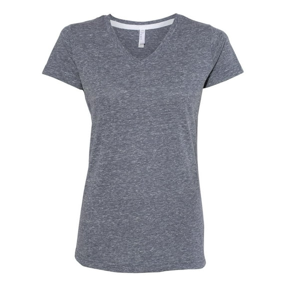 LAT Women's Harborside Mélange V-Neck T-Shirt Size up to 2XL
