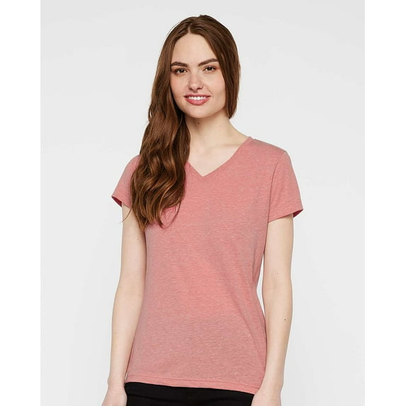 LAT Women's Harborside Mélange V-Neck T-Shirt