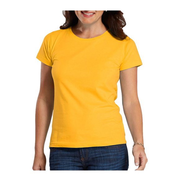 LAT Women's Taped Neck Longer Length Fine Jersey T-Shirt, Style 3516