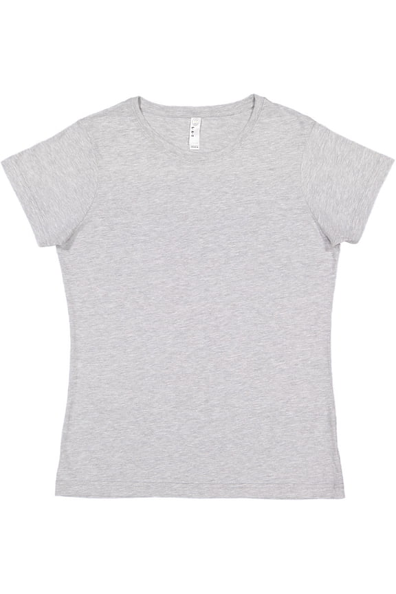 LAT Women's Taped Neck Longer Length Fine Jersey T-Shirt