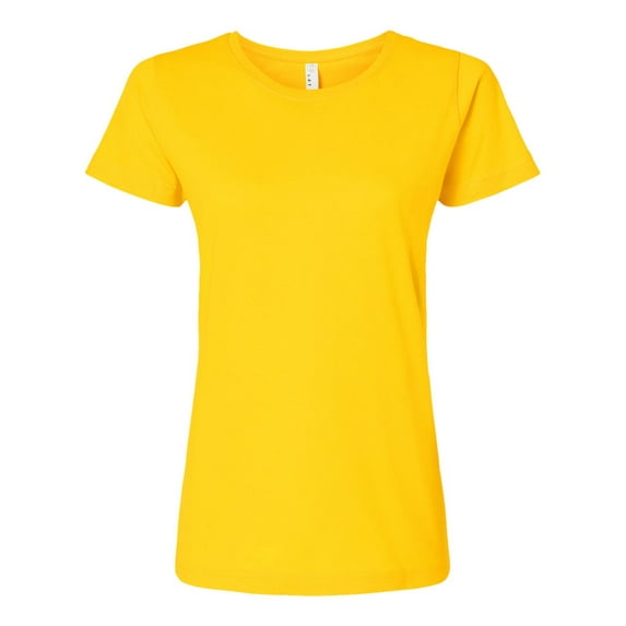 LAT Women's Taped Neck Longer Length Fine Jersey T-Shirt