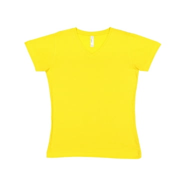 LAT Women's V-Neck Fine Jersey Tee Size up to 3XL
