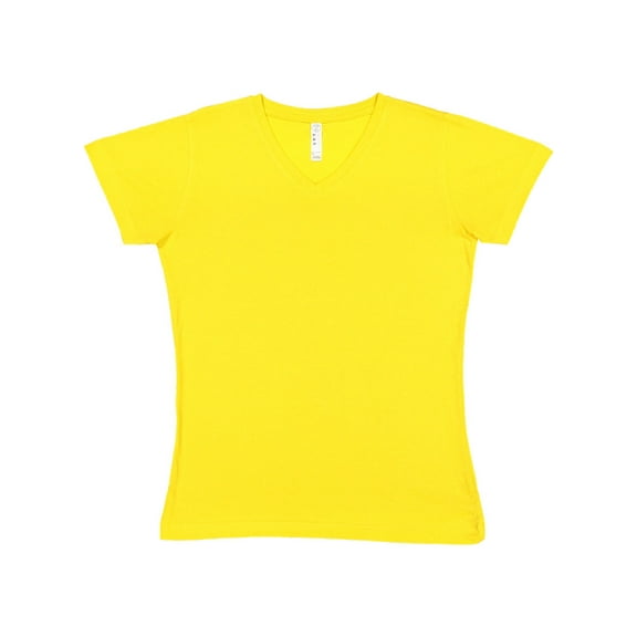 LAT Women's V-Neck Fine Jersey Tee Size up to 3XL