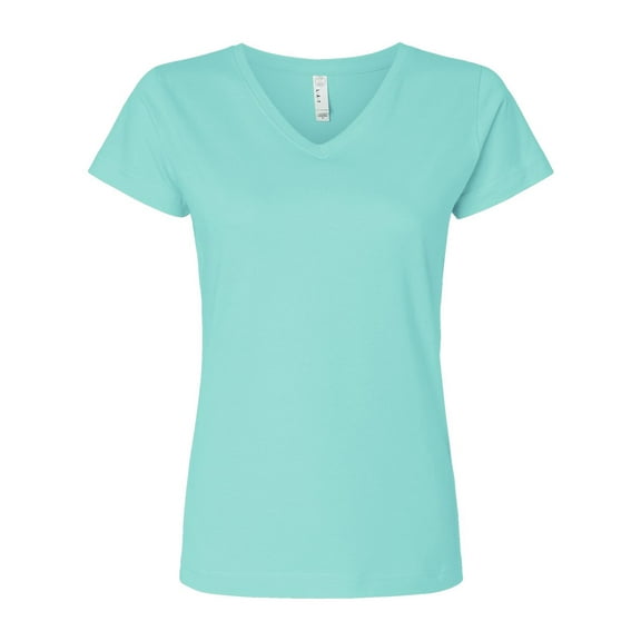 LAT Women's V-Neck Fine Jersey Tee Size up to 3XL