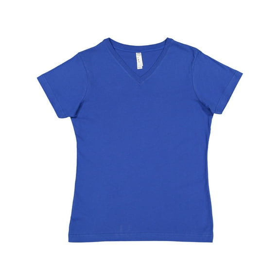 LAT - Women's V-Neck Fine Jersey Tee - 3507