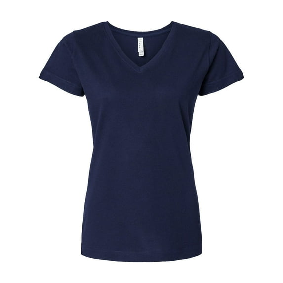 LAT Women's V-Neck Fine Jersey Tee