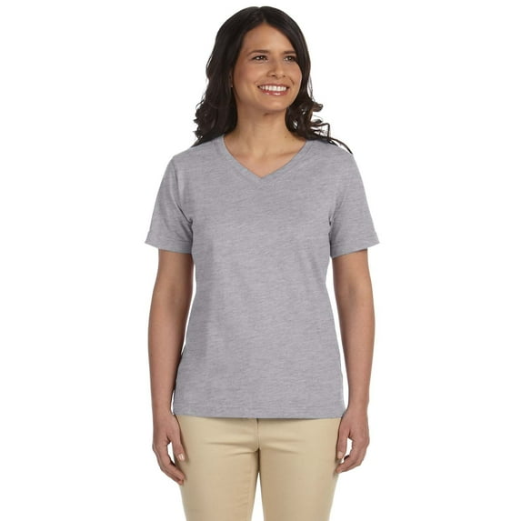 LAT Women's V-Neck Premium Jersey T-Shirt - L-3587