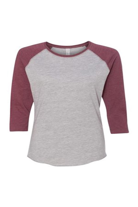 LAT Womens Baseball Fine Jersey Three-Quarter Sleeve Tee