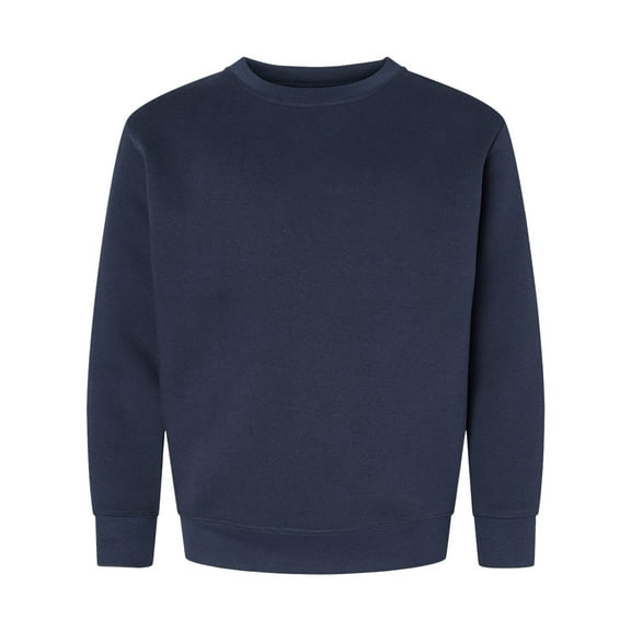 LAT Youth Crewneck Sweatshirt Boys & Girls | Kids Long Sleeve Fleece Top, Navy, Small