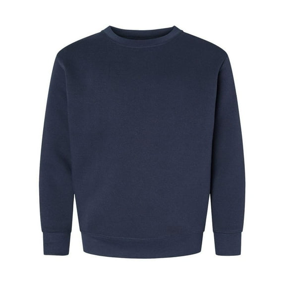 LAT Youth Crewneck Sweatshirt Boys & Girls | Kids Long Sleeve Fleece Top, Navy, X-Small