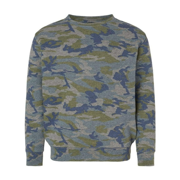 LAT Youth Crewneck Sweatshirt Boys & Girls | Kids Long Sleeve Fleece Top, Royal, Medium