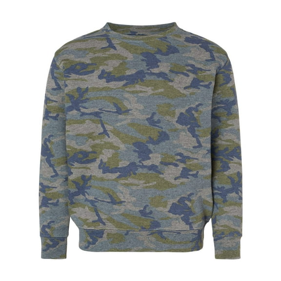 LAT Youth Crewneck Sweatshirt Boys & Girls | Kids Long Sleeve Fleece Top, Royal, X-Small