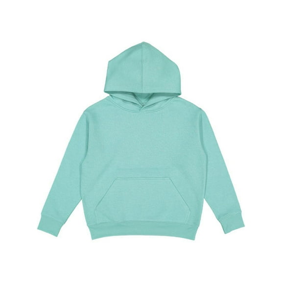 LAT Youth Fleece Hoodie Boy & Girl | Pullover Hooded Kids Sweatshirt with Pouch Pocket, Saltwater, X-Small