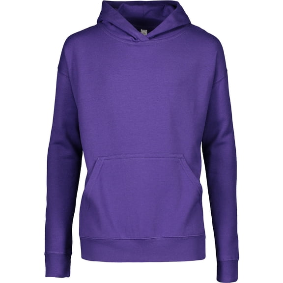 LAT Youth Pullover Fleece Hoodie - PURPLE - XS