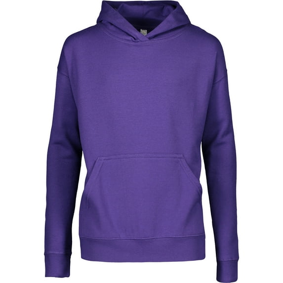 LAT Youth Pullover Fleece Hoodie - PURPLE - XS