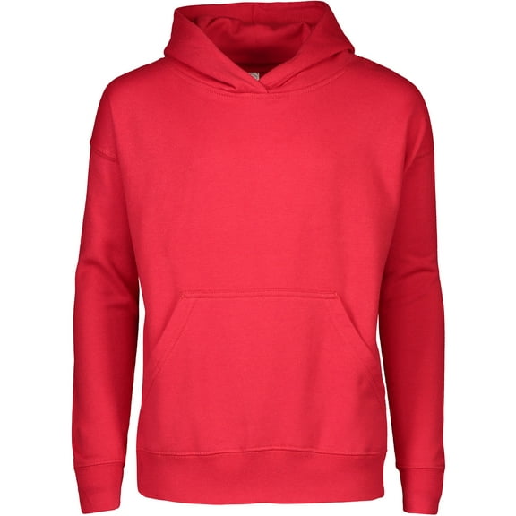 LAT Youth Pullover Fleece Hoodie - RED - XS